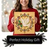 (25x25cm)DIY Pearl Painting Xmas Framed Handmade Pearl Material Art Kit Living Room Decor