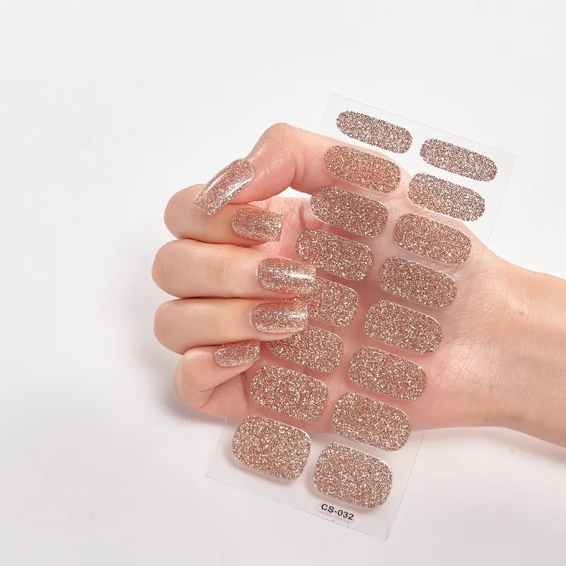 Churchf For Nails Nail Art Stickers 2020 Minimalist Design Glitter Series Powder Sequins Women Salon Self Adhesive Nail Sticker-Nail Inspo-Outfit Ideas