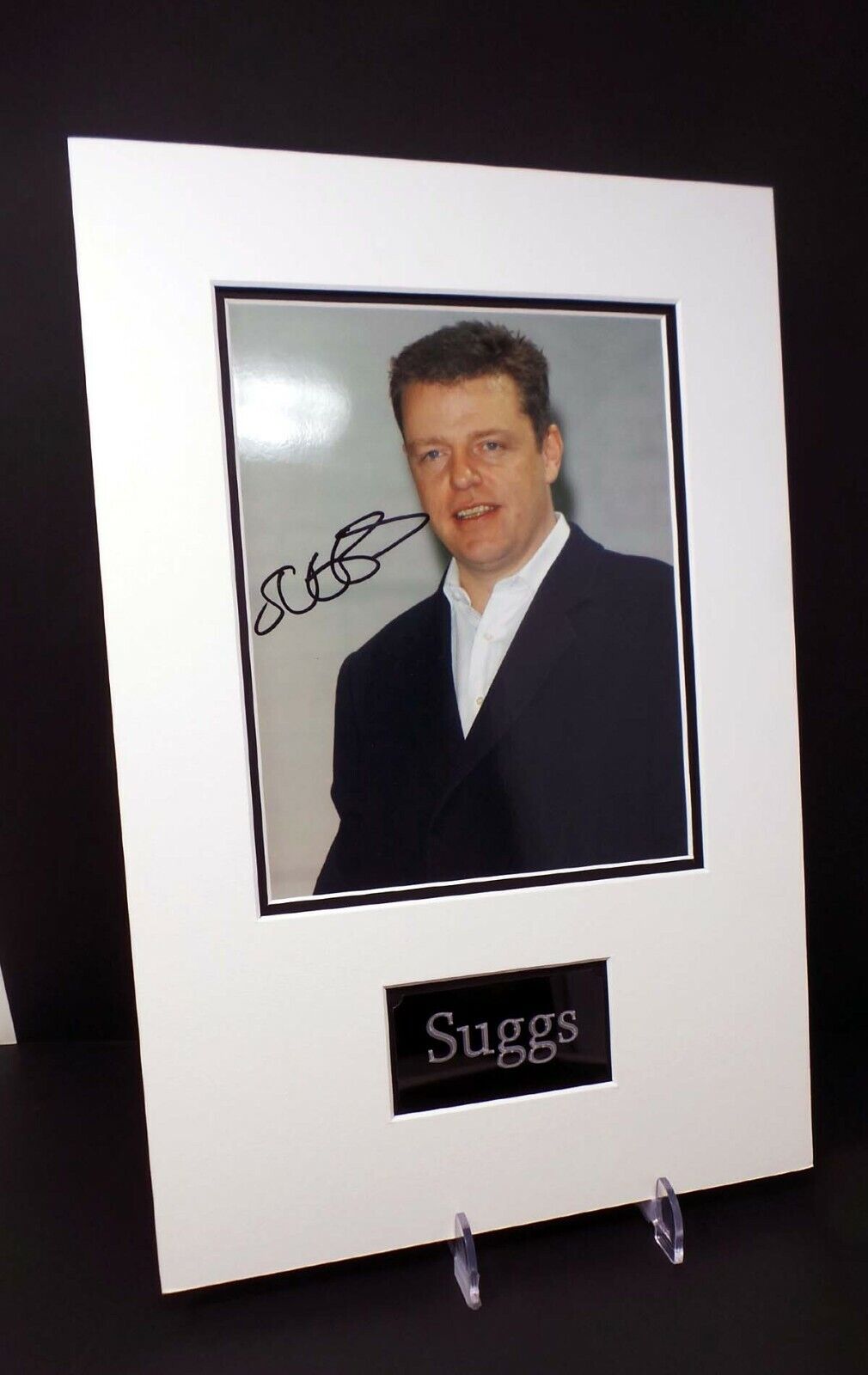 SUGGS Signed & Mounted 10x8 Photo Poster painting Display AFTAL RD COA Madness Nutty Boys 2Tone