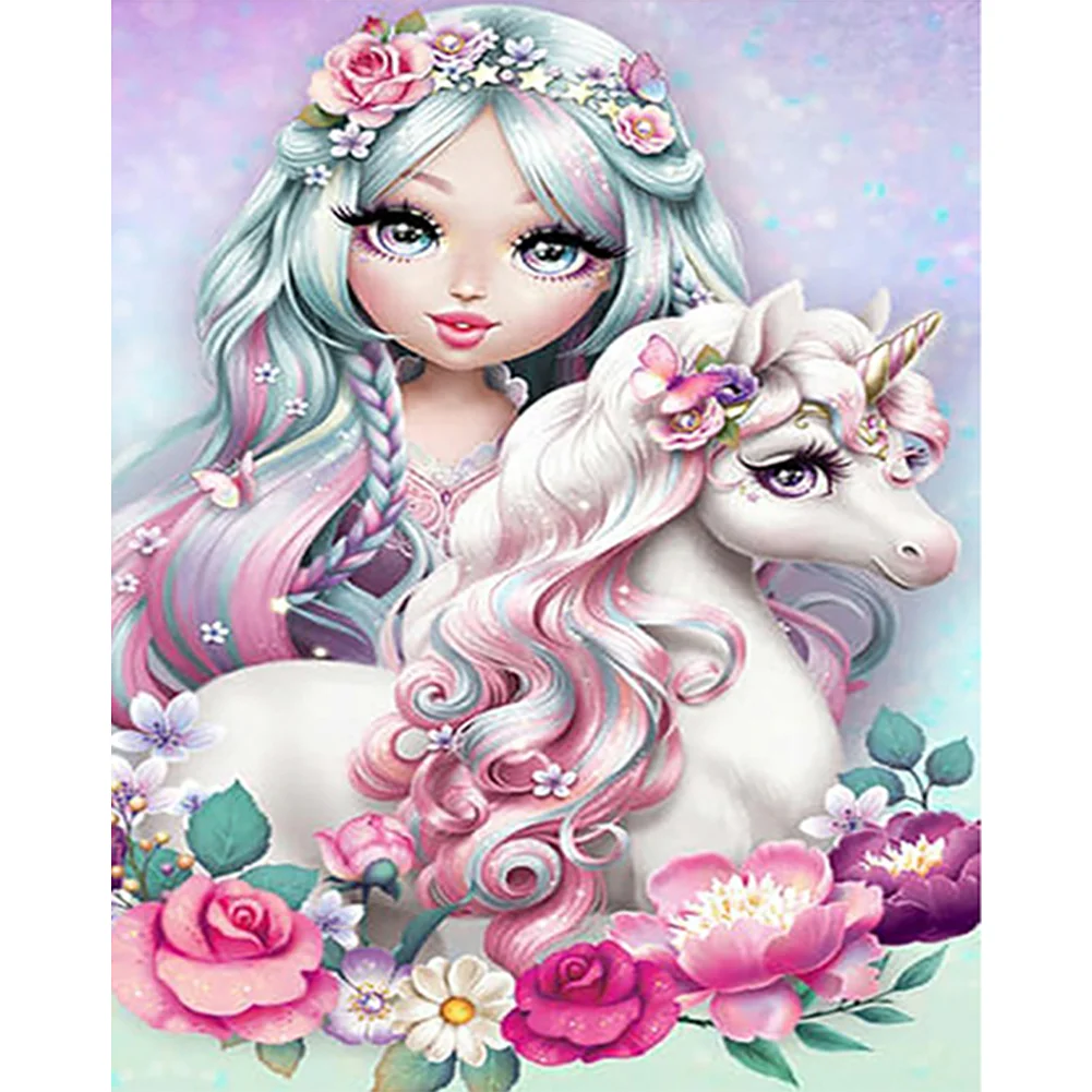 DIY Paint By Number 40*50cm - Unicorn Girl