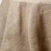 108" Natural Round Burlap Rustic Seamless Tablecloth | Jute Linen Table Decor