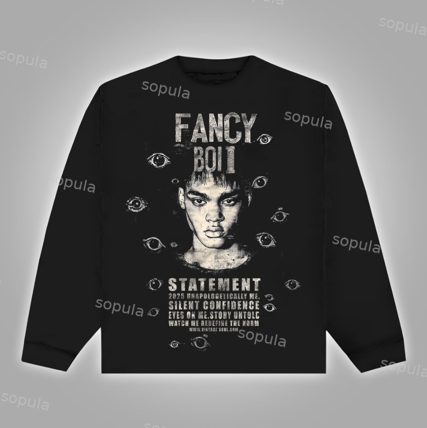 Sopula Vintage Graphics 2025 Statement Unapologetically Me Cotton Long Sleeve T-Shirt - SOPULA