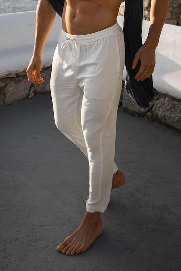 Tiboyz Resort Style Casual Linen Pants