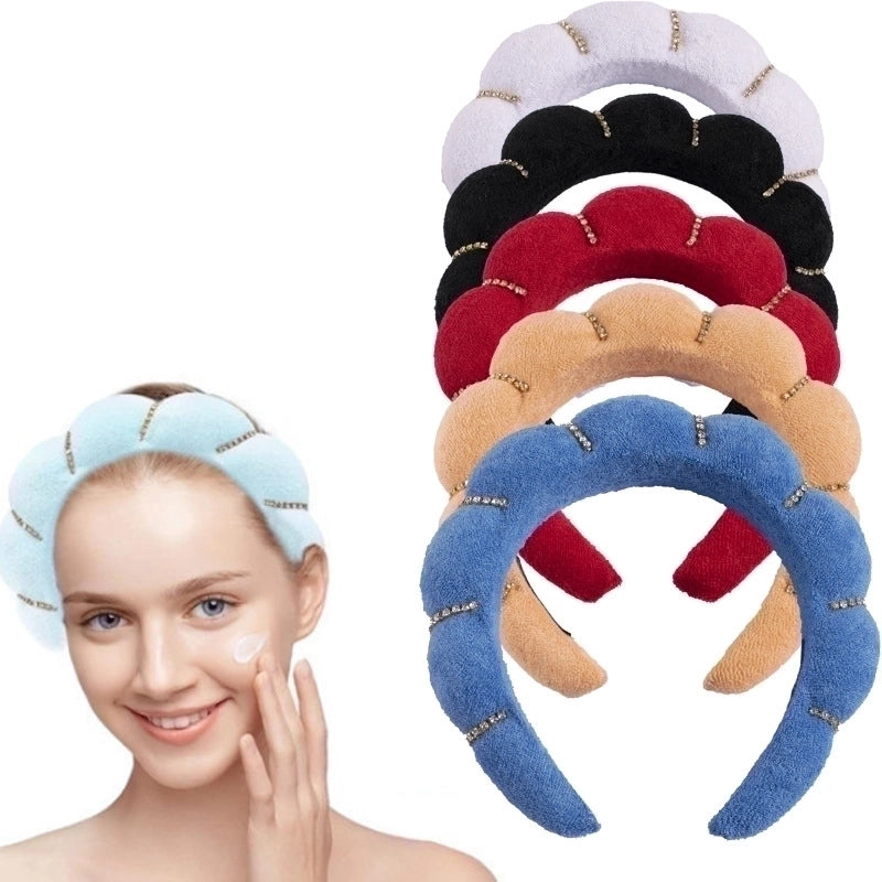 Minimalist Women’s Color Block Towel Velvet Spa Headband