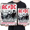 AC/DC - Panneaux en &eacute;tain m&eacute;tallique(20*30cm/30*40cm) - Musique