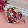 5pcs DIY Full Special Shaped Love Heart Diamond Painting Keychain Pendant