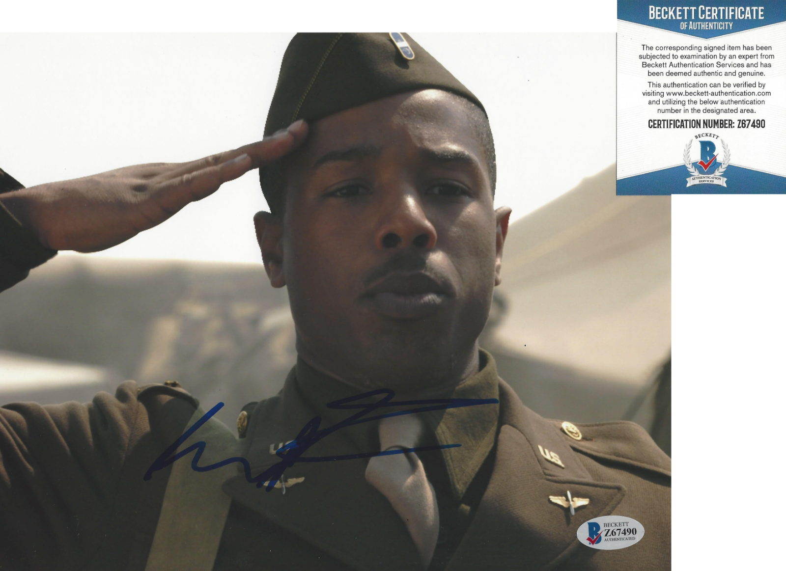 MICHAEL B. JORDAN SIGNED RED TAILS FRIDAY NIGHT LIGHTS 8x10 Photo Poster painting BECKETT COA!