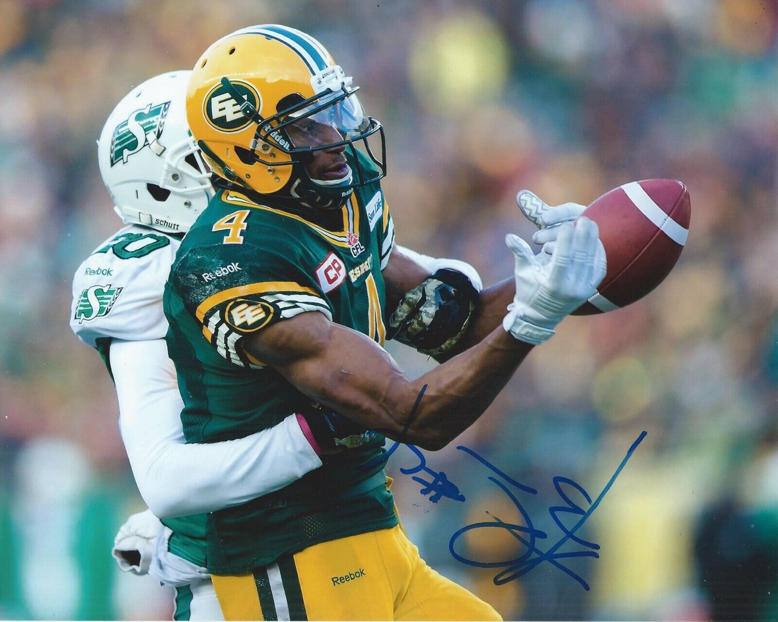 Adarius Bowman Signed 8x10 Photo Poster painting Edmonton Eskimos Autographed COA H