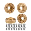 AMK 4pcs Brass Wheel Weights 22mm Wheel Hex Hub Widen Adapter for 1/10 RC Crawler 1.9in/2.2in Wheels Rim Axial SCX10 TRX4 Counterweight
