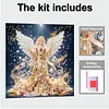 DIY Special Shape Diamond Painting Pearl Art With Inner Frame Kit 25x25cm(Christmas Angel)