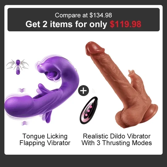 Tongue Licking Clit and G-spot Vibrator with Realistic Biting Motion