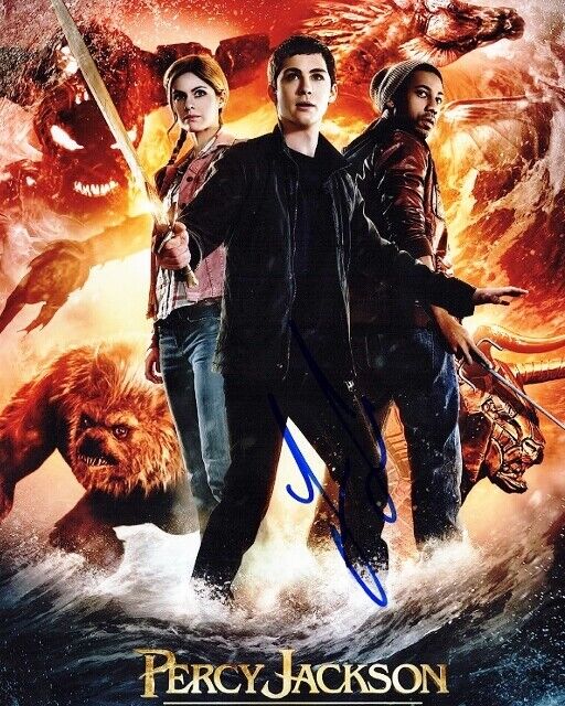 Logan Lerman Signed Autographed PERCY JACKSON Actor 8x10 inch Photo Poster painting