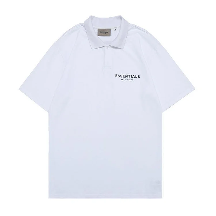 Fog T Shirt Summer Logo Polo Shirt Loose Short Sleeve Tshirt Fear Of God