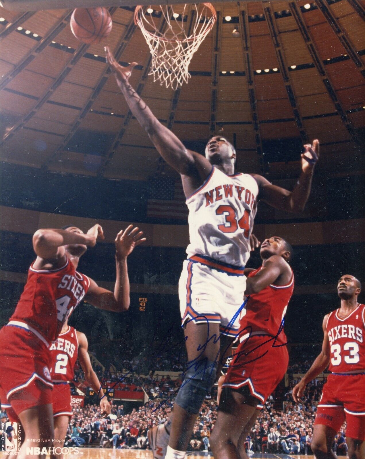 Charles Oakley New York Knicks Signed Autographed 8x10 Glossy Photo Poster painting COA