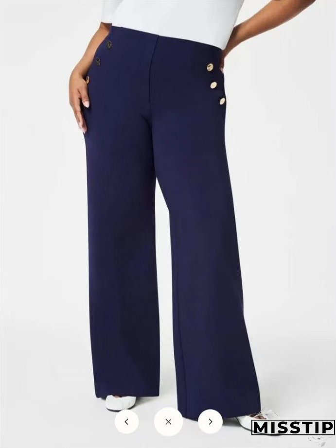 Women's Fashion Wear Casual Straight High Waist Pants