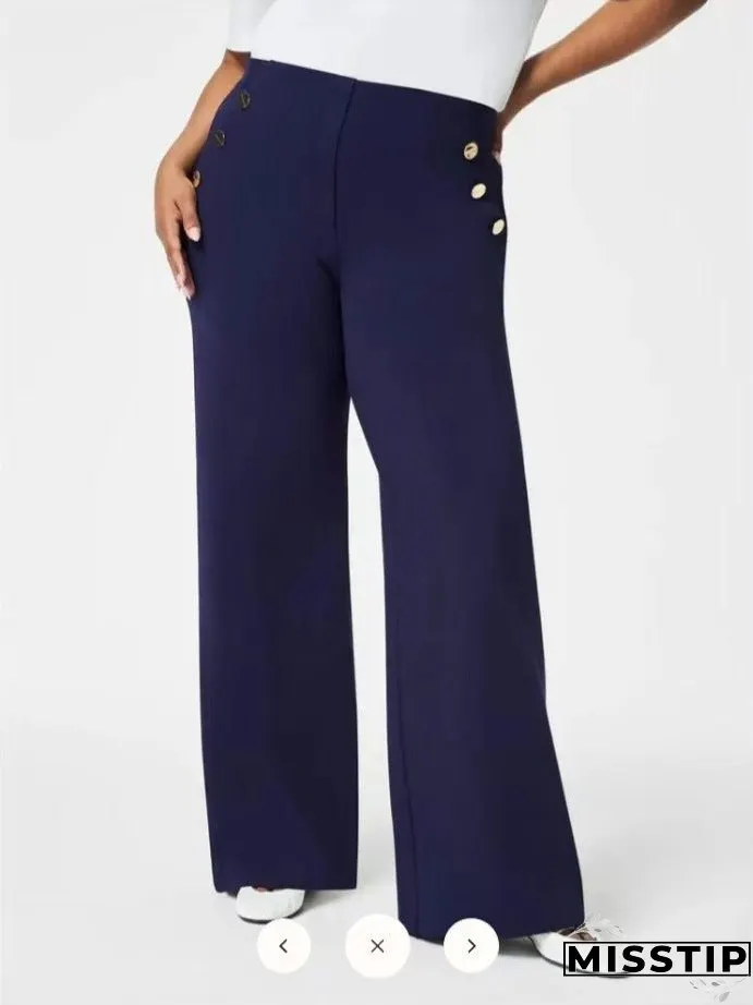 Women's Fashion Wear Casual Straight High Waist Pants
