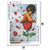 Sexy Woman With Rose  | Full Round Diamond Painting Kits