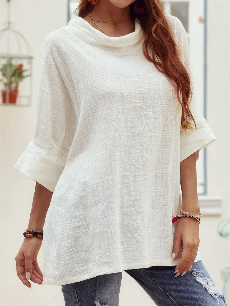 Loose Fit Turtle Neck Tunic
