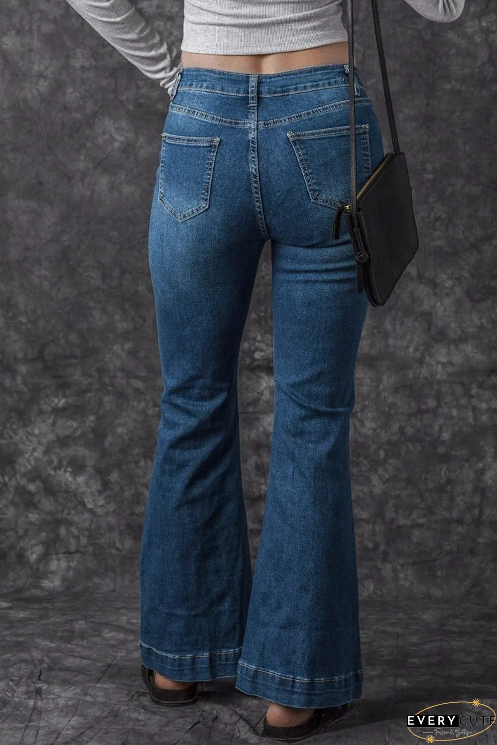 Trendy Flared Leg Jeans