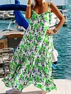 Condole Belt Floral Printed Maxi Dress