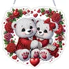 Valentine Day 2D Flat DIY Diamond Art Pendant Diamond Painting Crafts Set (Bear)