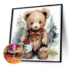 >SALE<5D DIY Partial Special Shaped Drill Diamond Painting Gift Bear Kit Decor 30x30cm