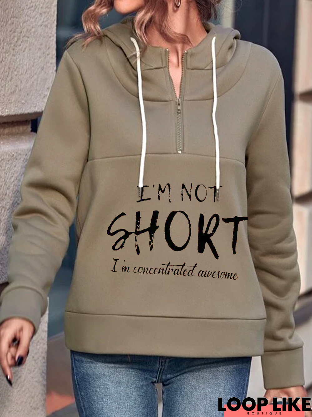 Loose Casual Hoodie Sentence tunic Sweatshirt