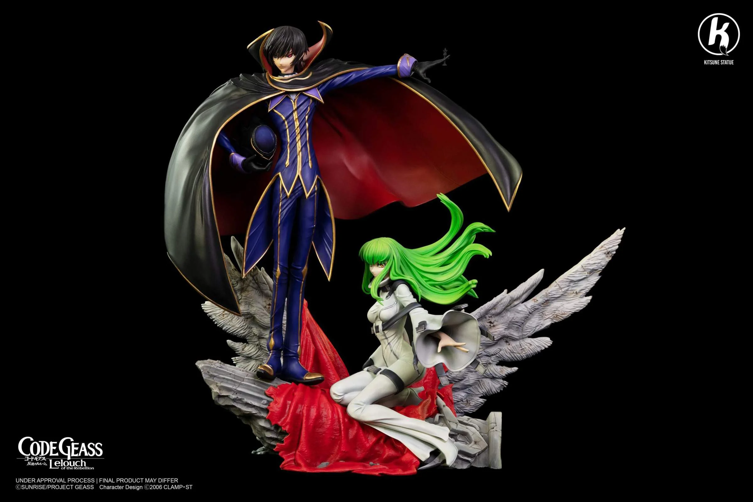 1/6 Scale Lelouch vi Britannia & C.C. - Code Geass Official Statue