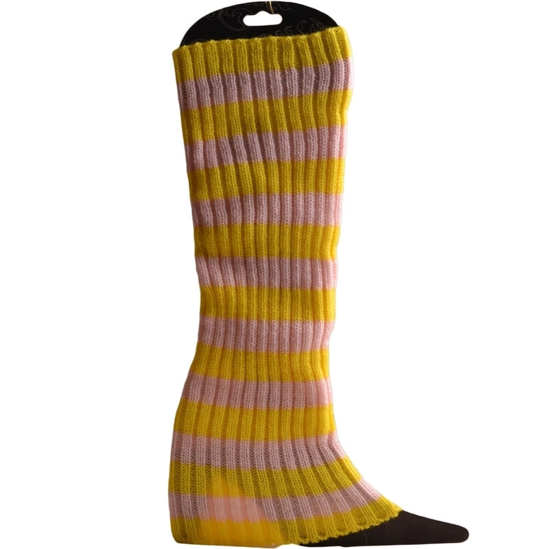 Women’s Fashion Stripe Solid Color Acrylic Jacquard Over The Knee Socks
