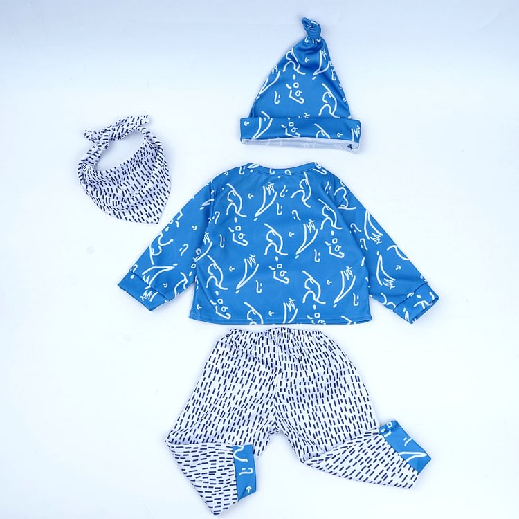 Blue 4-piece baby suit for 20-inch reborn baby doll Minibabydolls® Minibabydolls®
