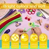 >Buy 2 Get 1 Free<100 Pieces Solid Color DIY Twisting Sticks Pipe Cleaner Chenille Stems Craft for Creative Styling Art Craft and Custom Hair Accessories