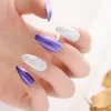 Metallic Color Bling Bling Wearing Nails 24pcs