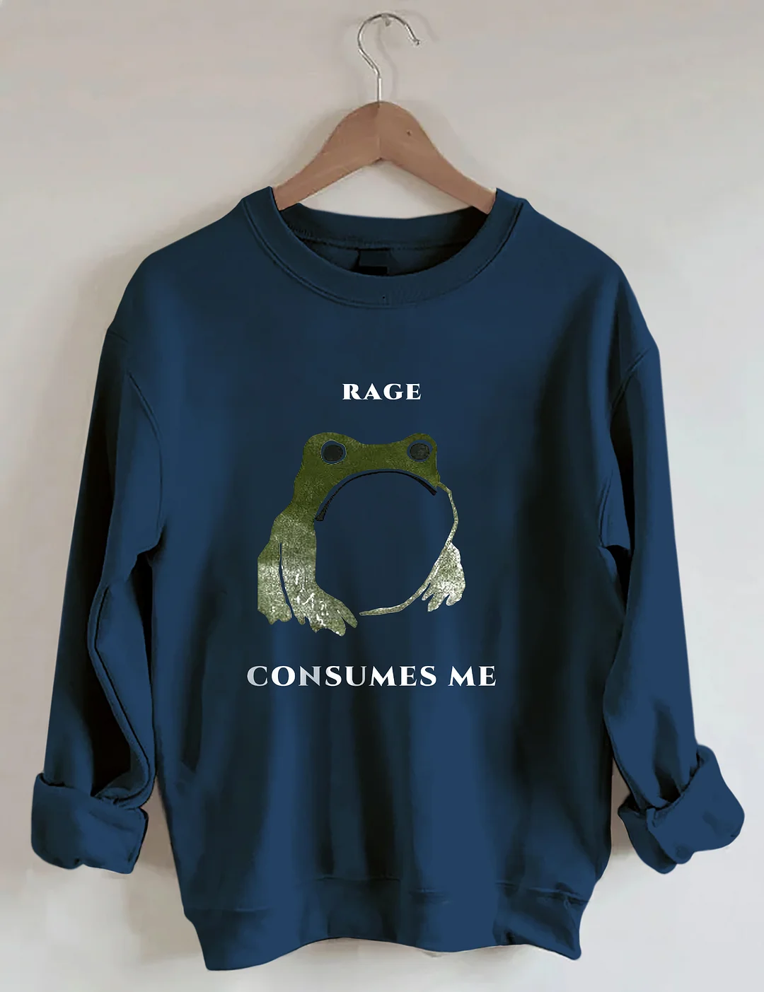 Rage Consumes Me Frog Sweatshirt