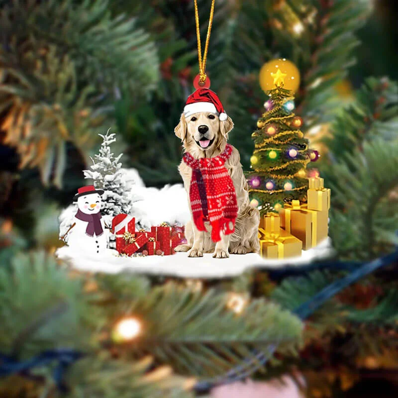 VigorDaily Golden Retriever Christmas Ornament SM085