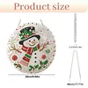 Christmas Snowman 2D Flat DIY Diamond Painting Pendant 9.84x9.84in