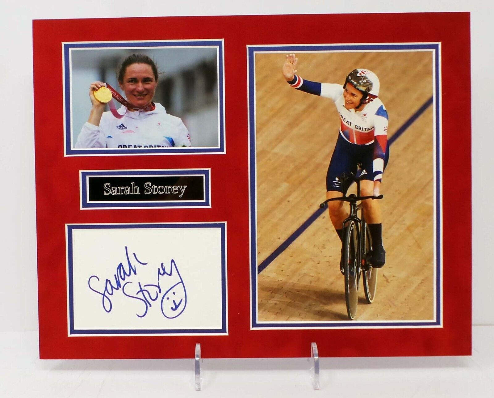 Dame Sarah STOREY Paralympic Athlete Cyclist Mounted Photo Poster painting Display AFTAL RD COA