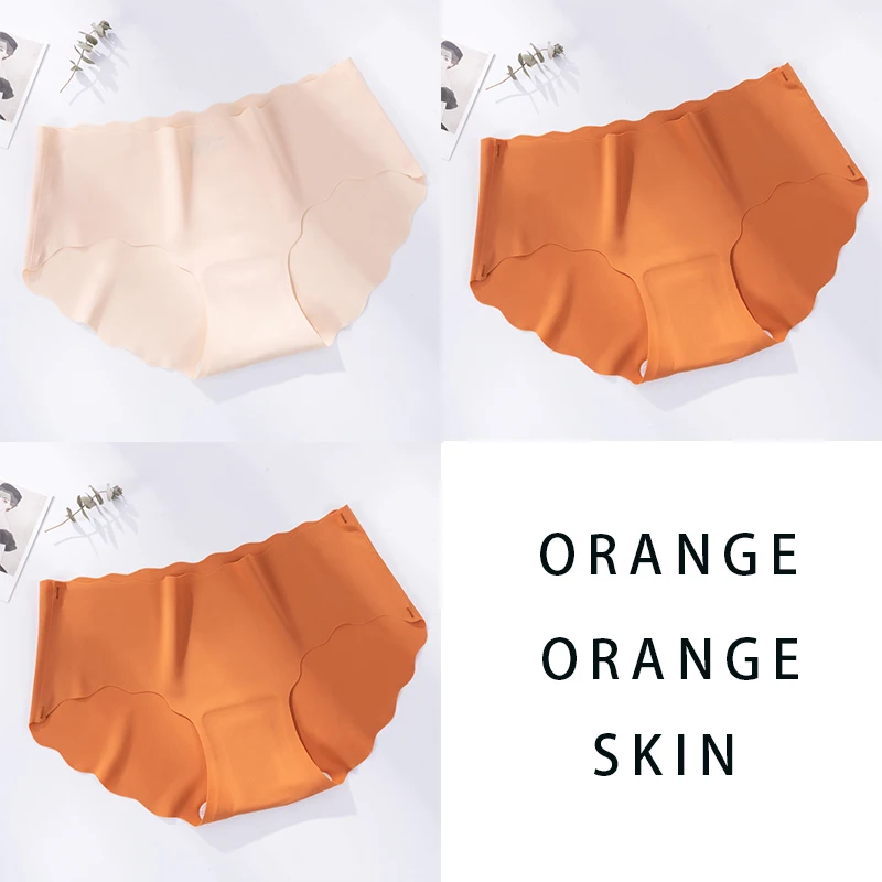 Bayuyun 3PCS/Set Seamless Panties Women Sexy Underwear Ice Silk Underpants Low Waist Female Soft Solid Ultra-thin Briefs