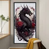 (Big Size) Dragon And Rose - 11CT Stamped Cross Stitch 40*70cm/15.75*27.56in