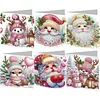 (US Only)6PCS Christmas DIY Diamond Art Greeting Cards Congratulations Cards & Gifts