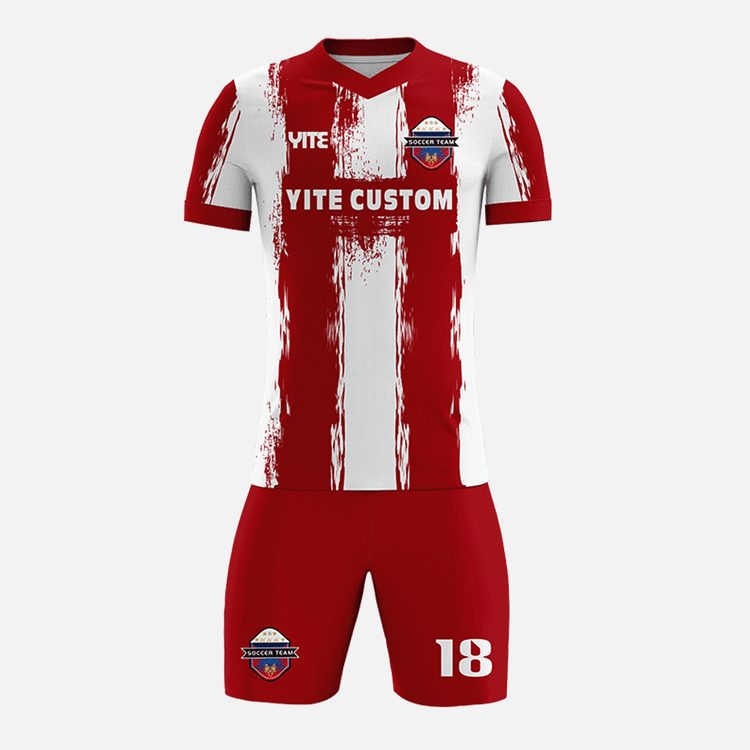 YITE | YTZQ076-White  And Red Soccer Uniforms