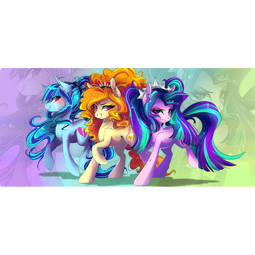 

80*40CM - Cartoon Pony - Round Drill Diamond Painting, 501 Original