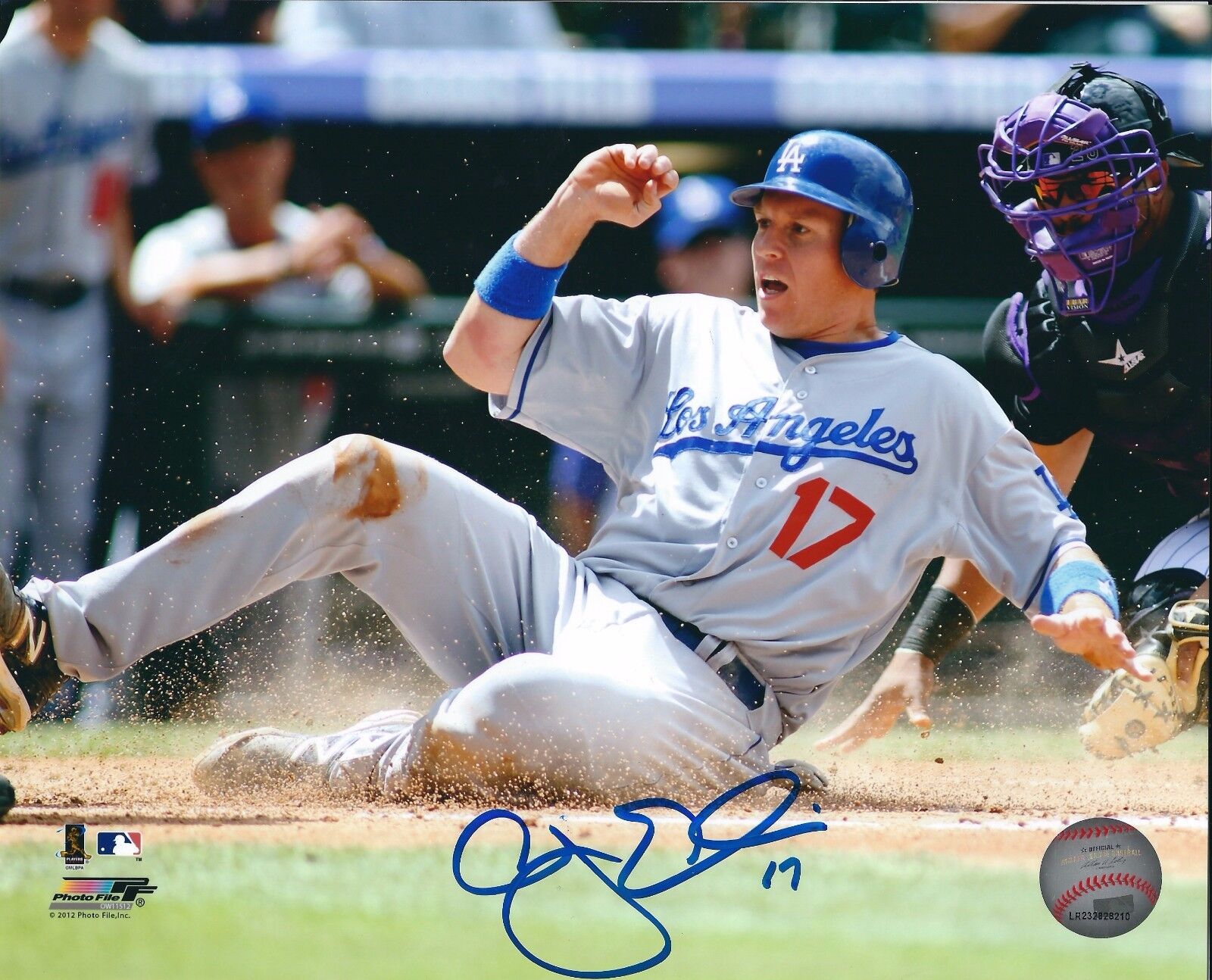Signed 8x10 A.J. ELLIS Los Angeles Dodgers Autographed Photo Poster painting - COA