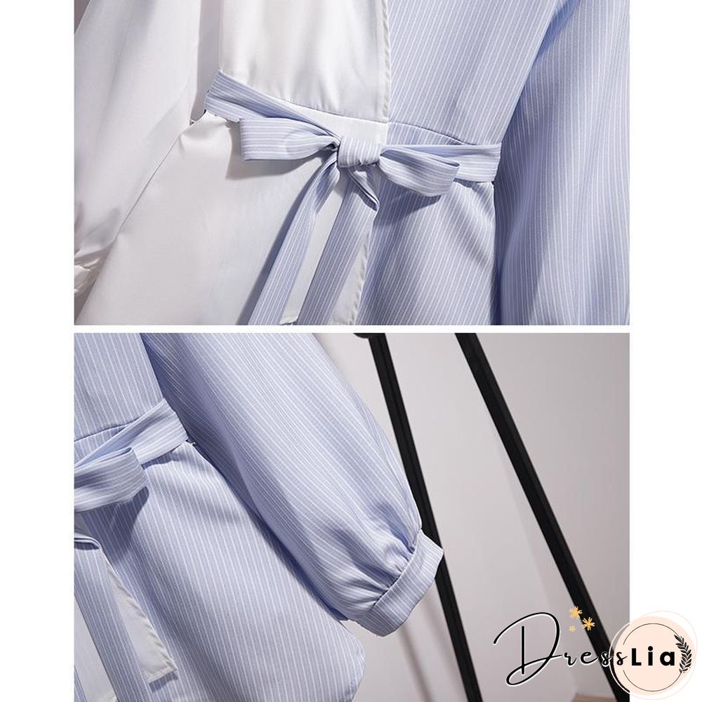 Fashion Patchwork Blouse+Denim Shorts P11619