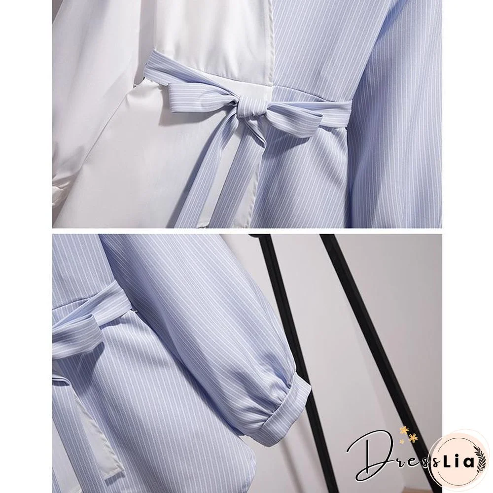 Fashion Patchwork Blouse+Denim Shorts P11619