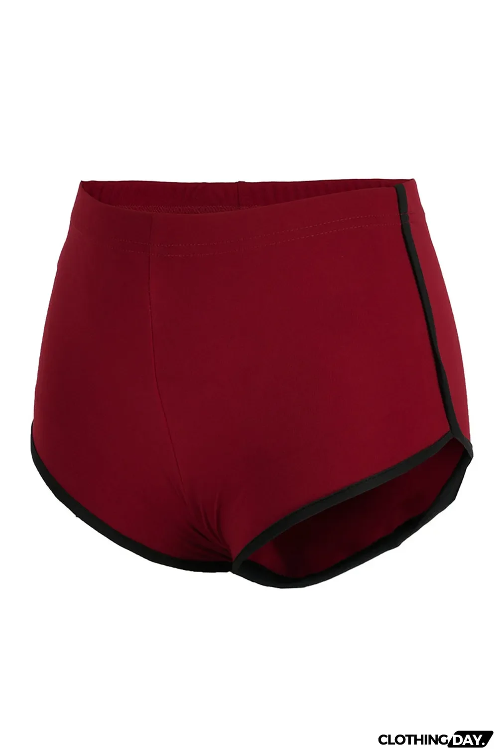 Turquoise Casual Sportswear Print Solid Patchwork Skinny High Waist Short