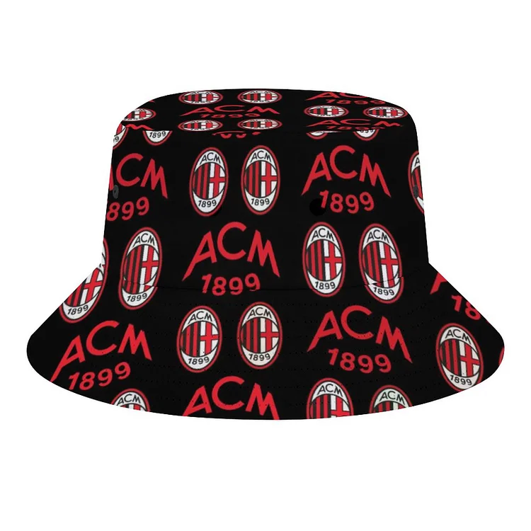 Milan AC Chapeau De Godet D' Impression De Vache Unisexe Pliables Bucket Hat