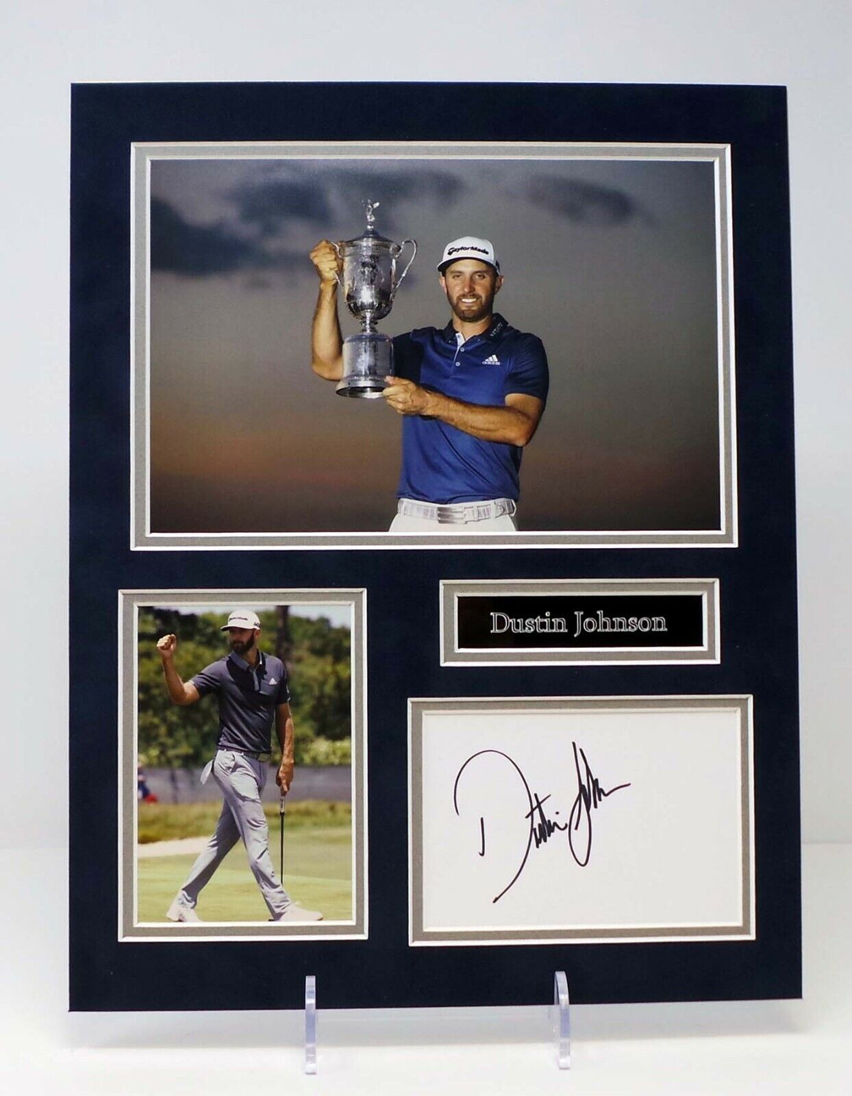 Dustin JOHNSON Signed Mounted Photo Poster painting Display AFTAL RD COA US PGA Golf Ryder Cup