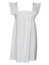 Solid Color Flared Sleeves Mini Dress