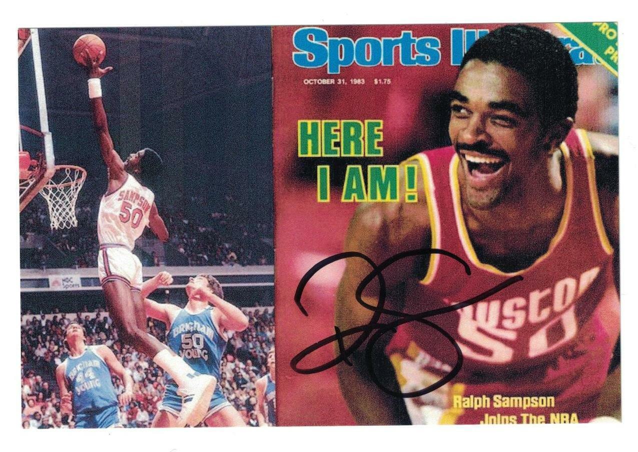 Ralph Sampson Signed Autographed 4 x 6 Photo Poster painting Houston Rockets