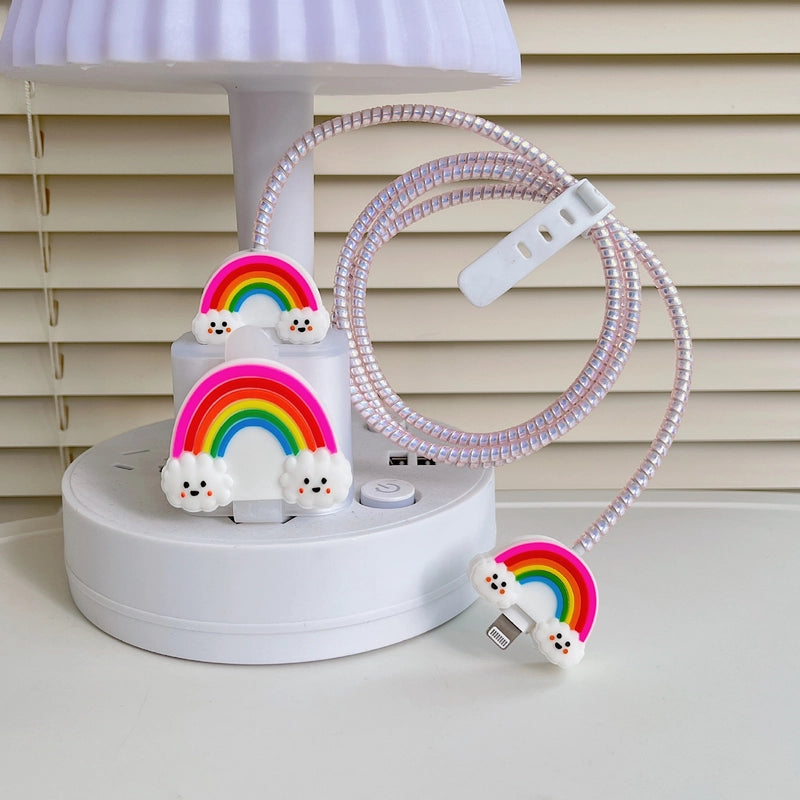 Sunflower Iphone 20w Charger Data Cable Anti-break Protective Cover